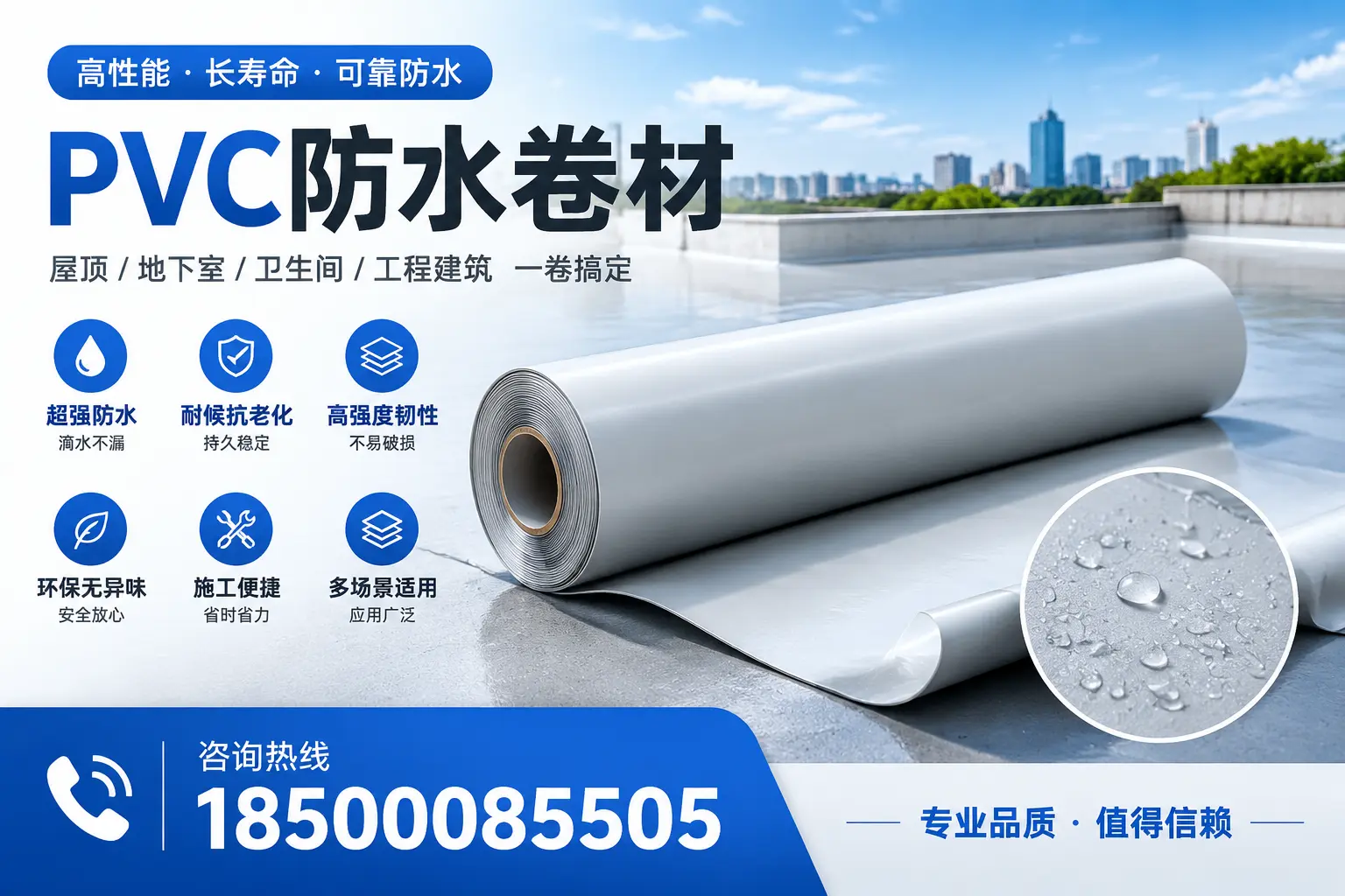 PVC防水卷材的防水效果评测，适合宿州的科学依据